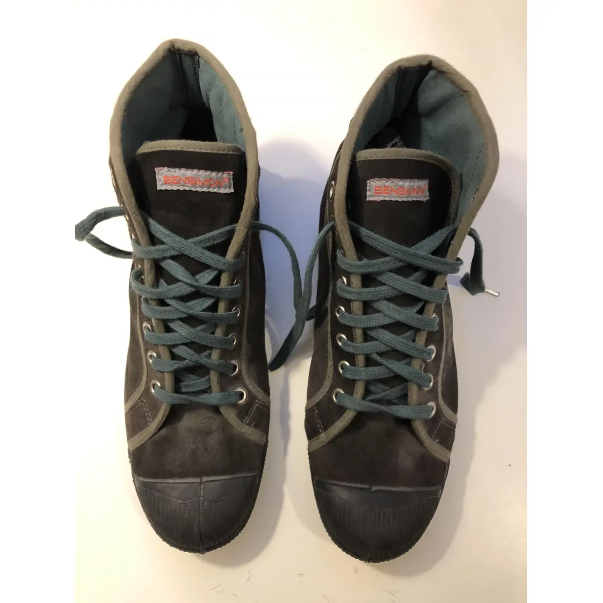 Buy Bensimon Green Suede Boots online