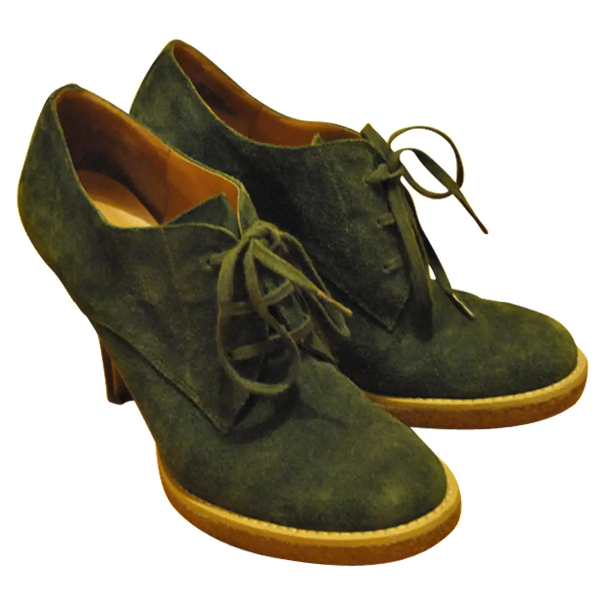 Green Suede Lace ups Nine West