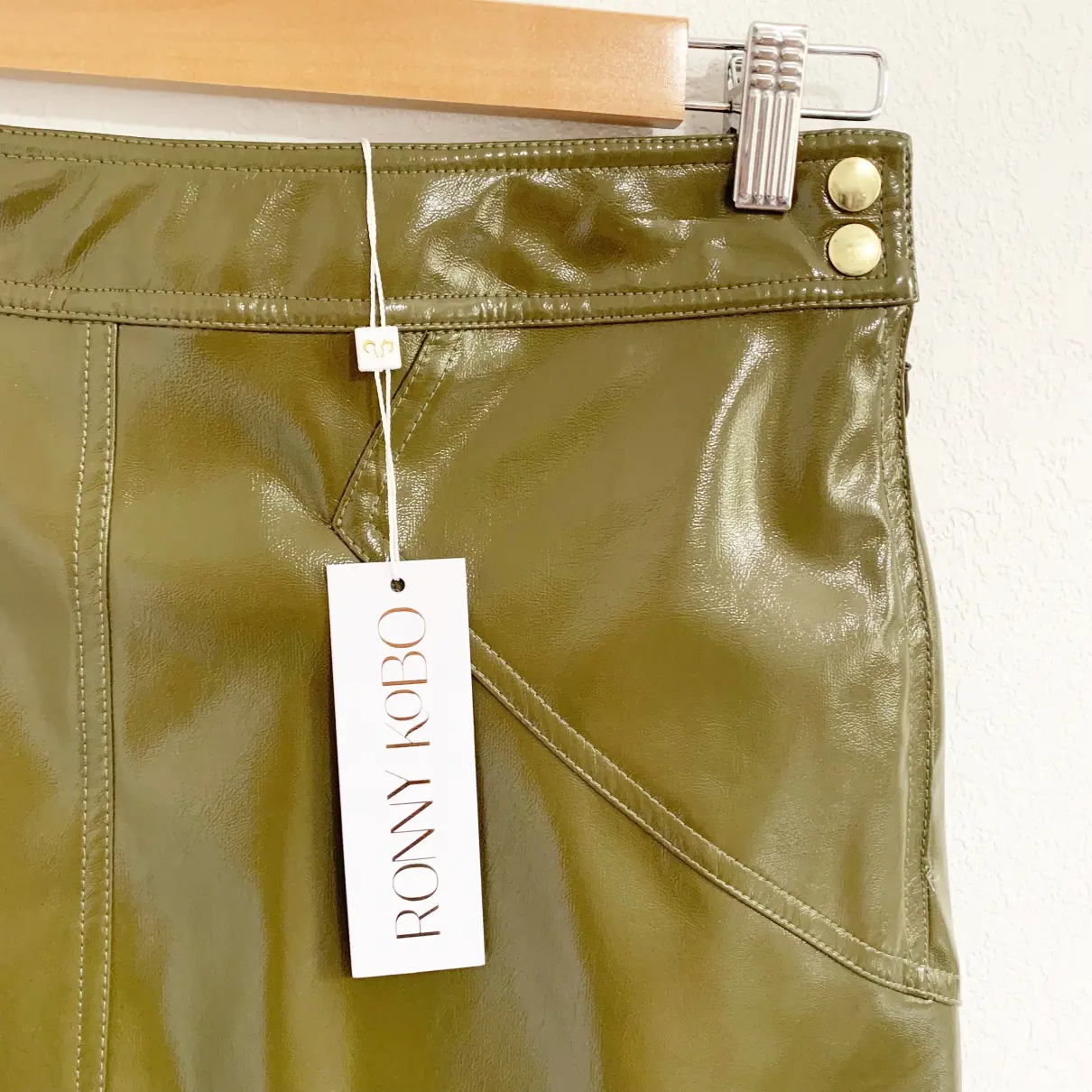 Vegan leather mini skirt Ronny Kobo