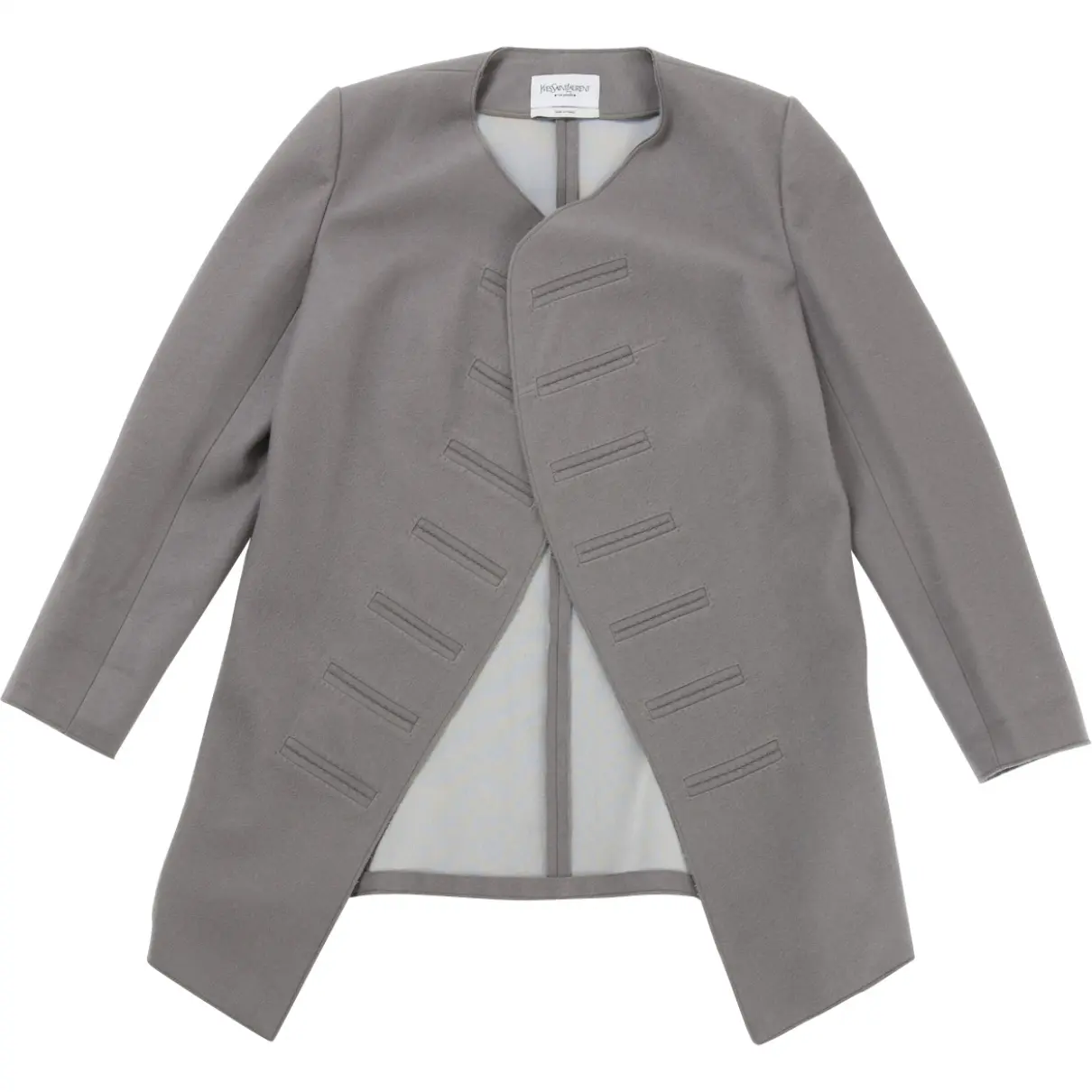 Grey Cashmere Coat Yves Saint Laurent
