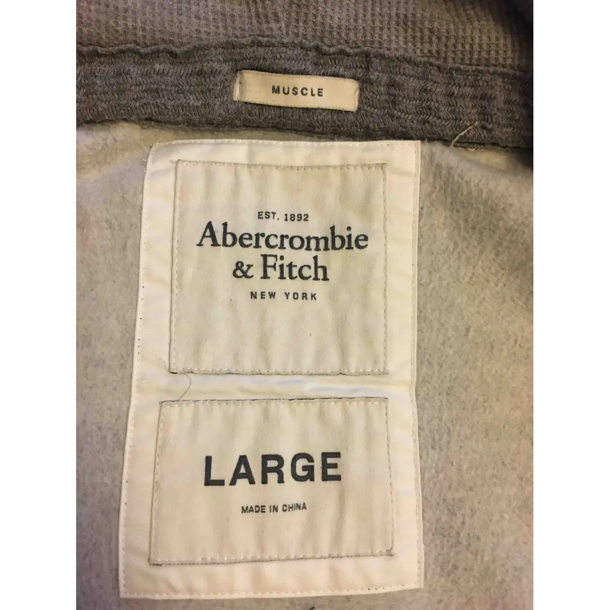 Buy Abercrombie & Fitch Grey Cotton Knitwear & Sweatshirt online