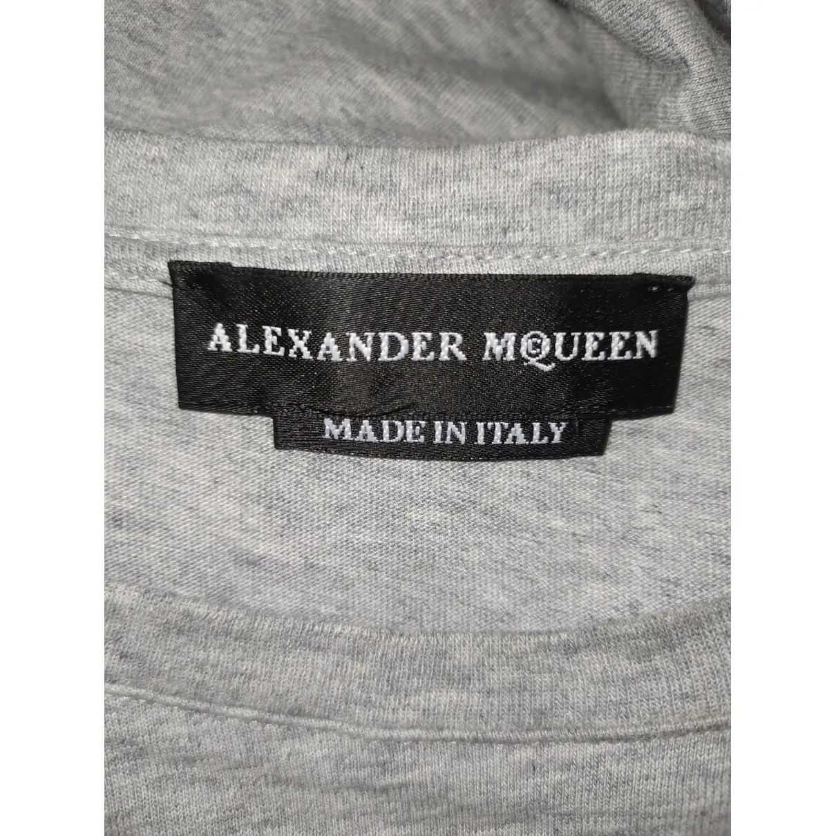 Grey Cotton T-shirt Alexander McQueen