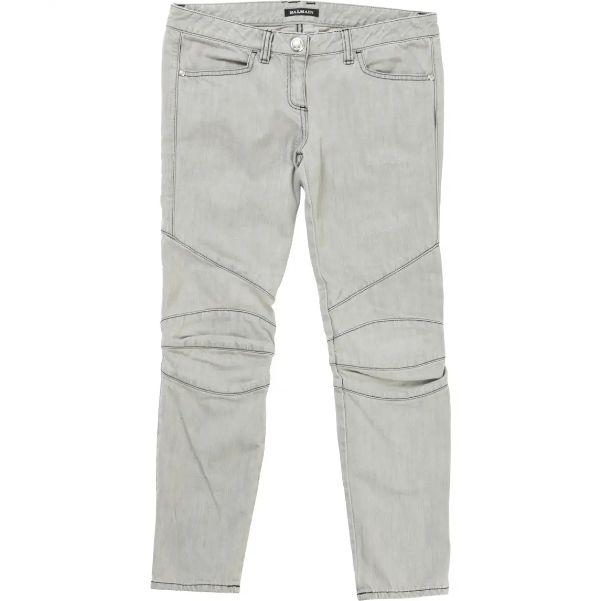 Grey Cotton Jeans Balmain
