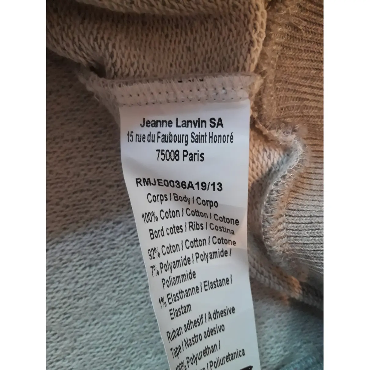 Grey Cotton Knitwear & Sweatshirt Lanvin