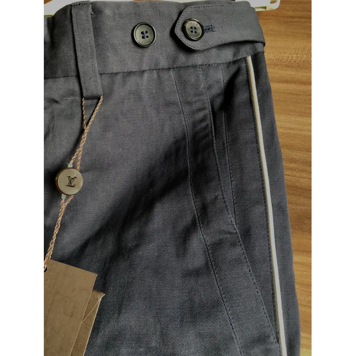 Grey Cotton Shorts Louis Vuitton