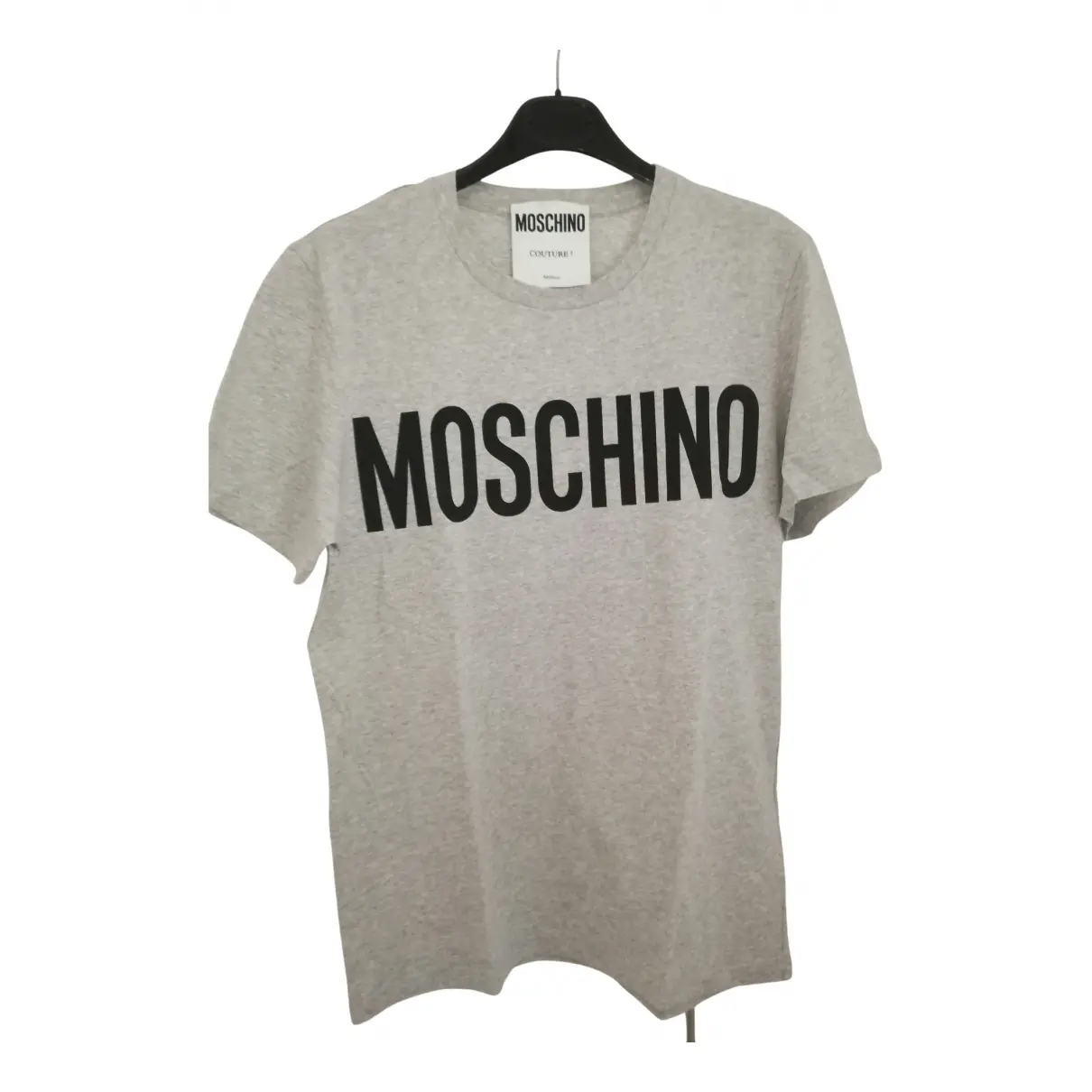 Grey Cotton T-shirt Moschino