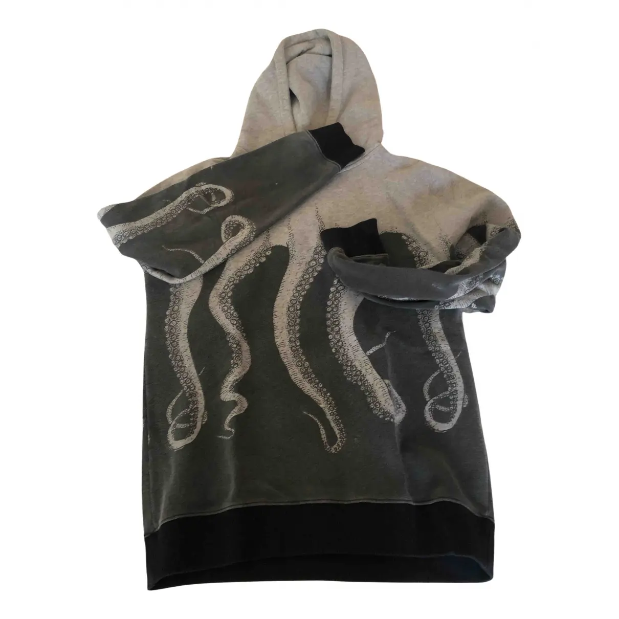 Grey Cotton Knitwear & Sweatshirt octopus