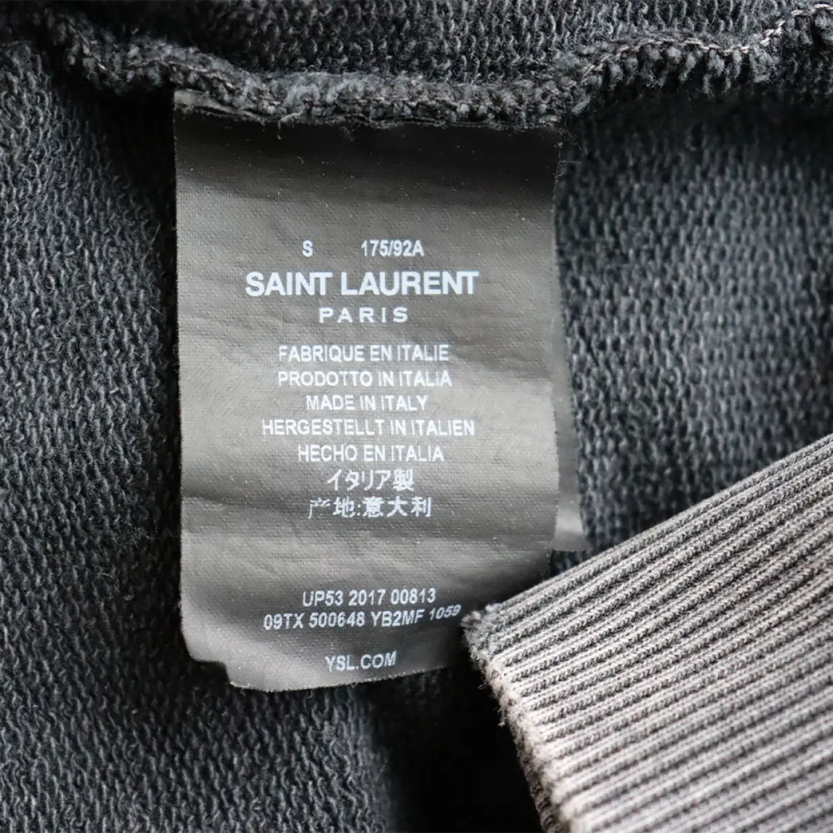 Grey Cotton Knitwear & Sweatshirt Saint Laurent