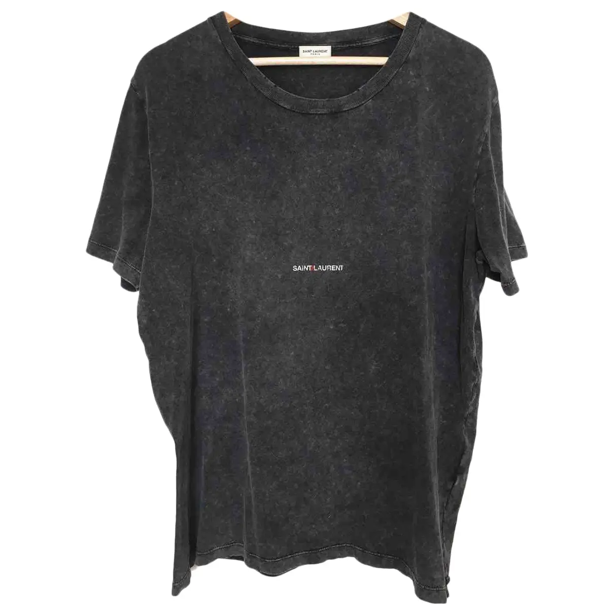 Grey Cotton T-shirt Saint Laurent