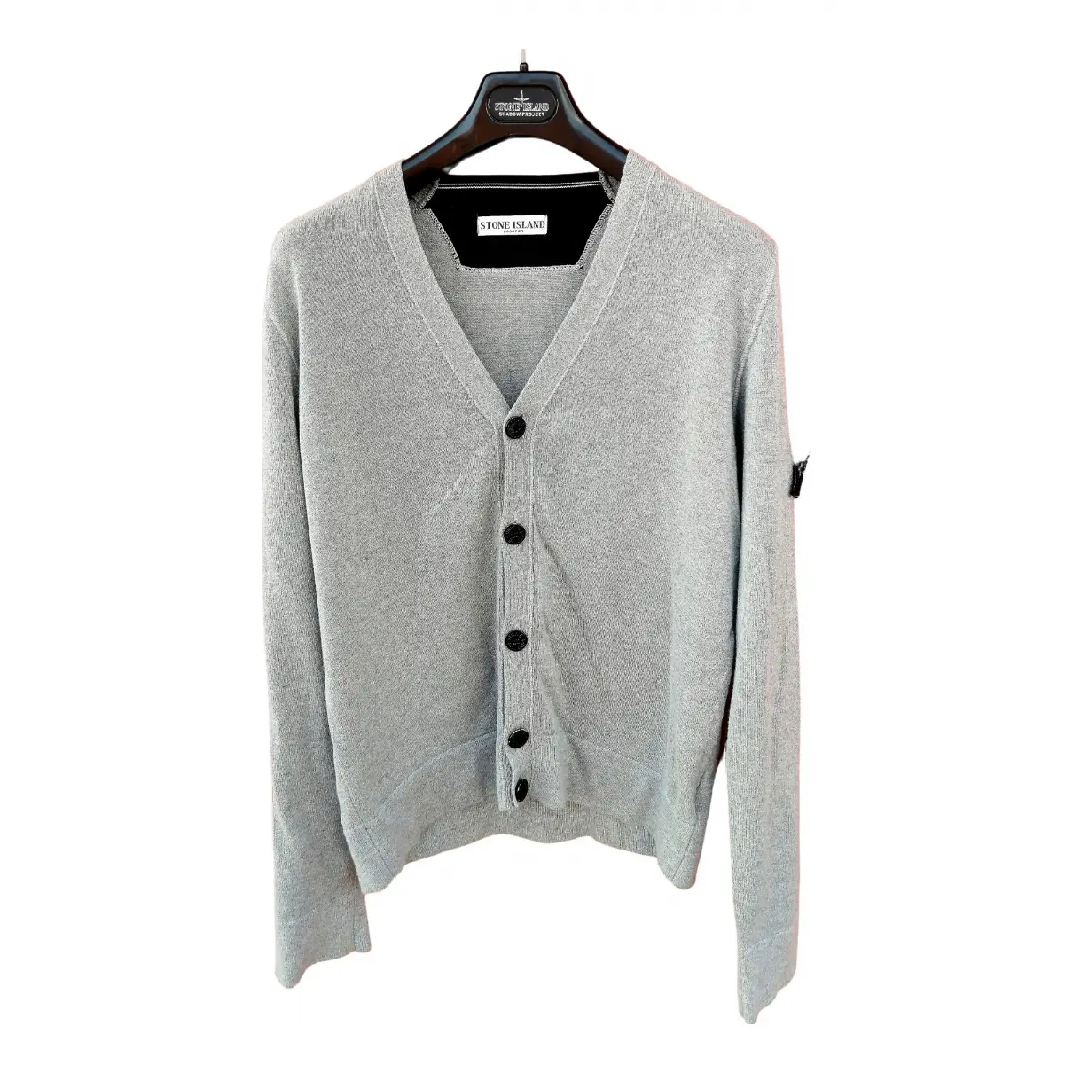 Grey Cotton Knitwear & Sweatshirt Stone Island