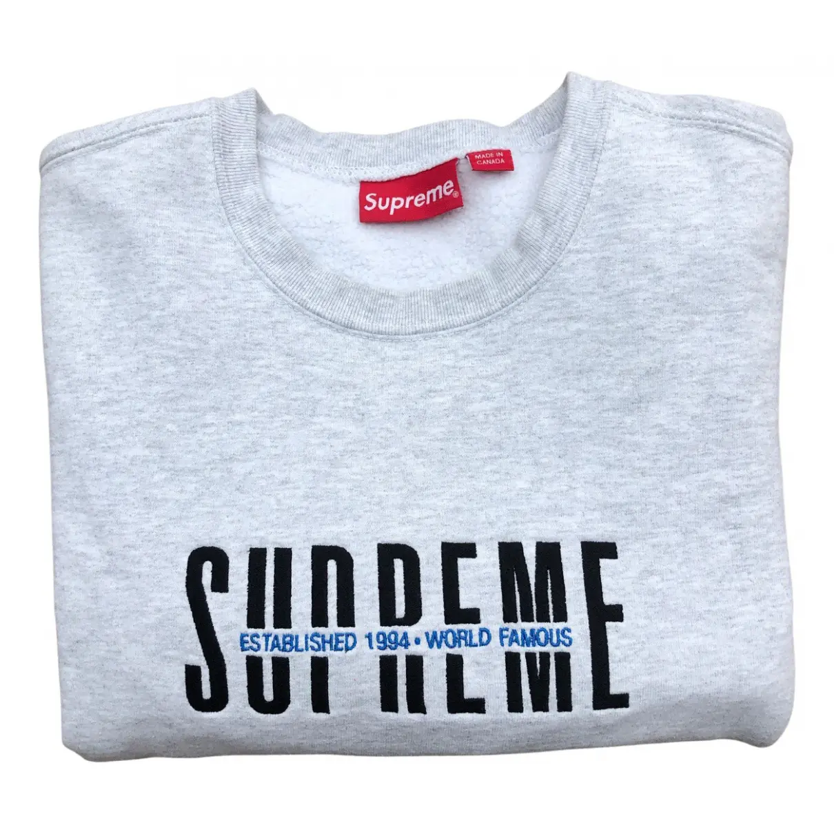 Buy Supreme Grey Cotton Knitwear & Sweatshirt online