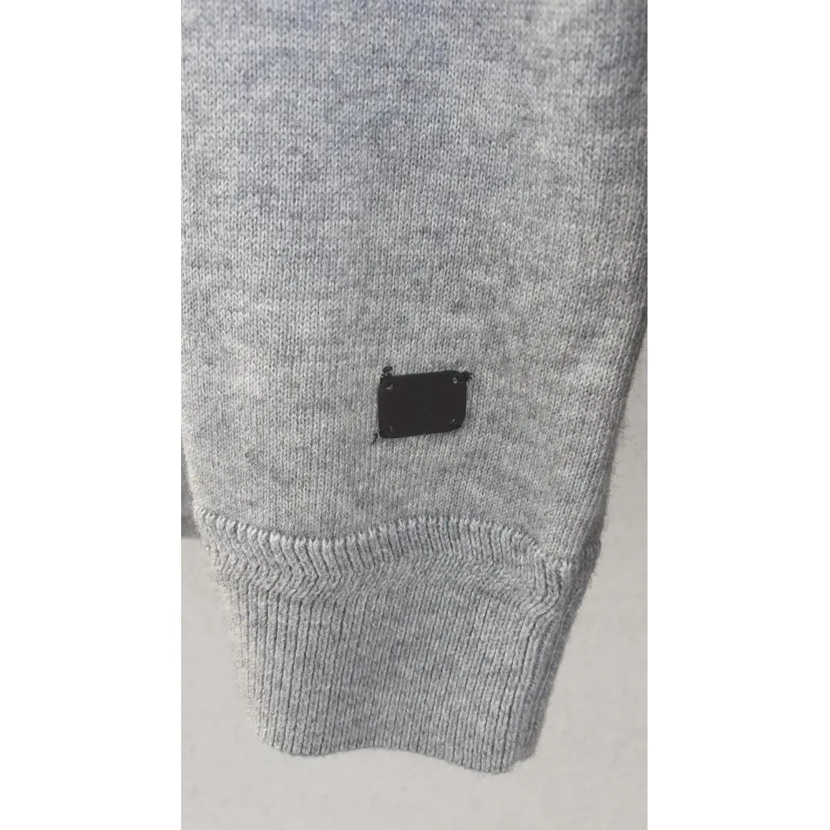 Grey Cotton Knitwear & Sweatshirt Trussardi