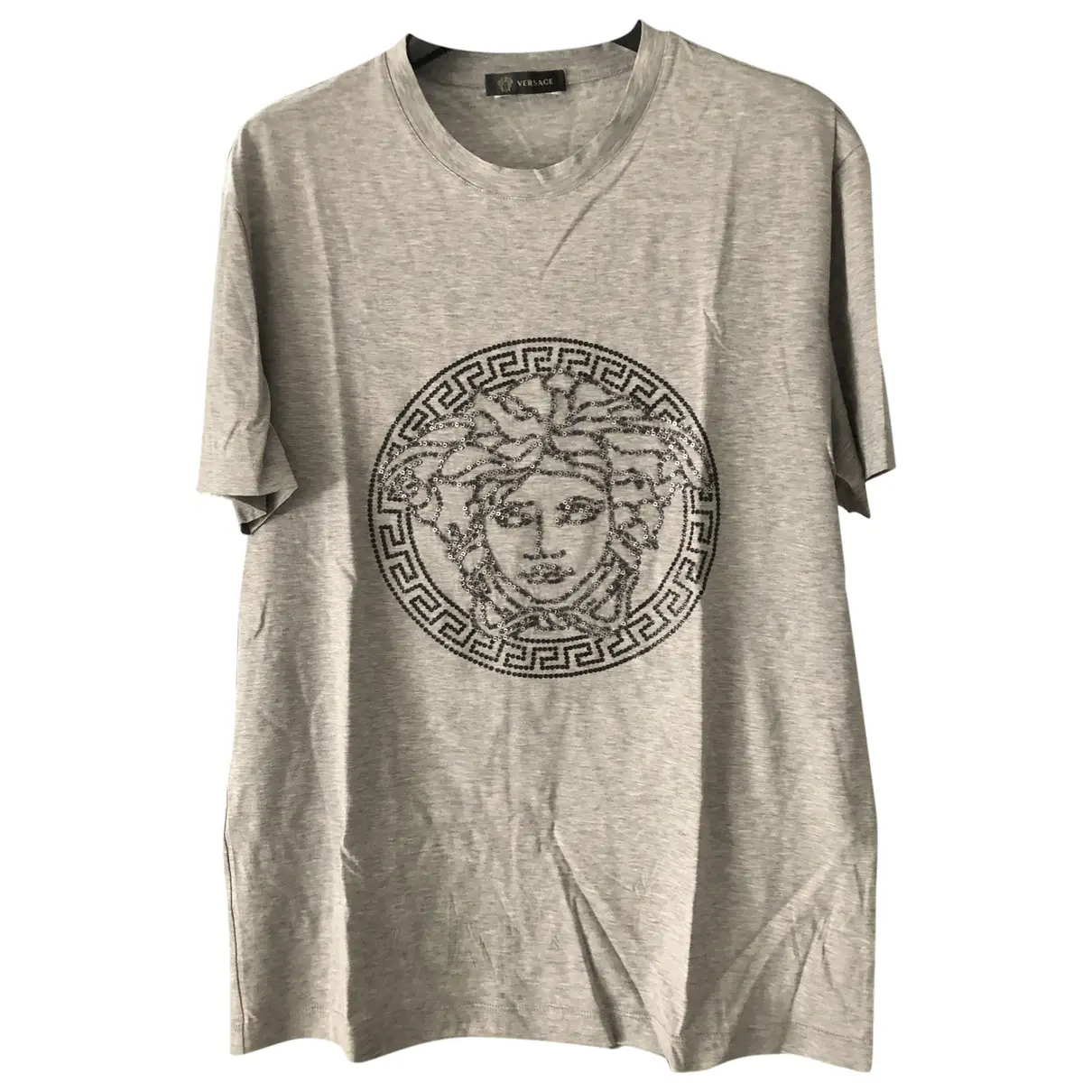 Grey Cotton T-shirt Versace