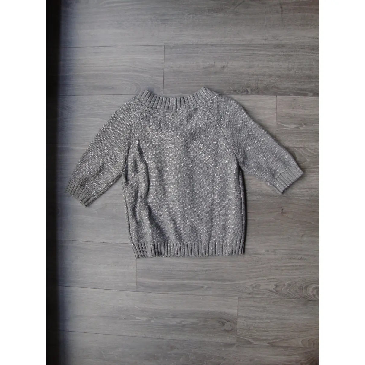 Maje Grey Cotton Knitwear for sale