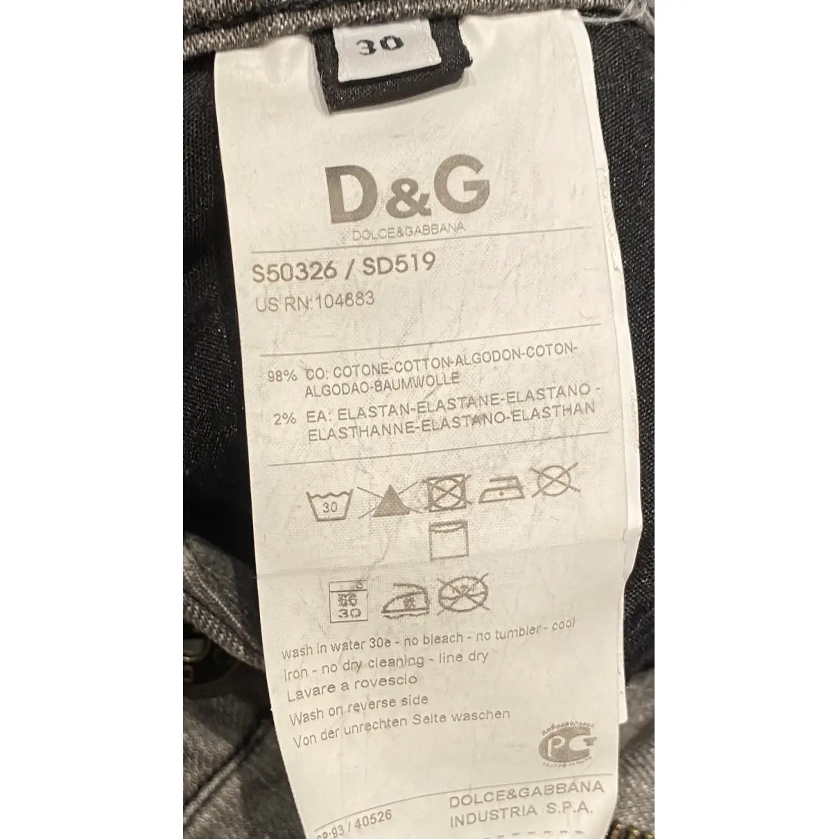 Buy D&G Grey Denim - Jeans Jeans online