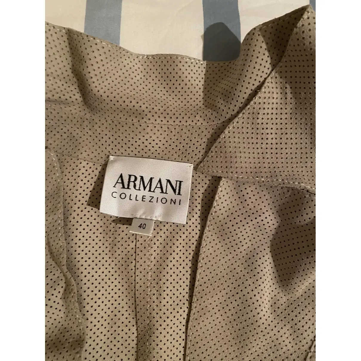 Leather jacket Armani Collezioni