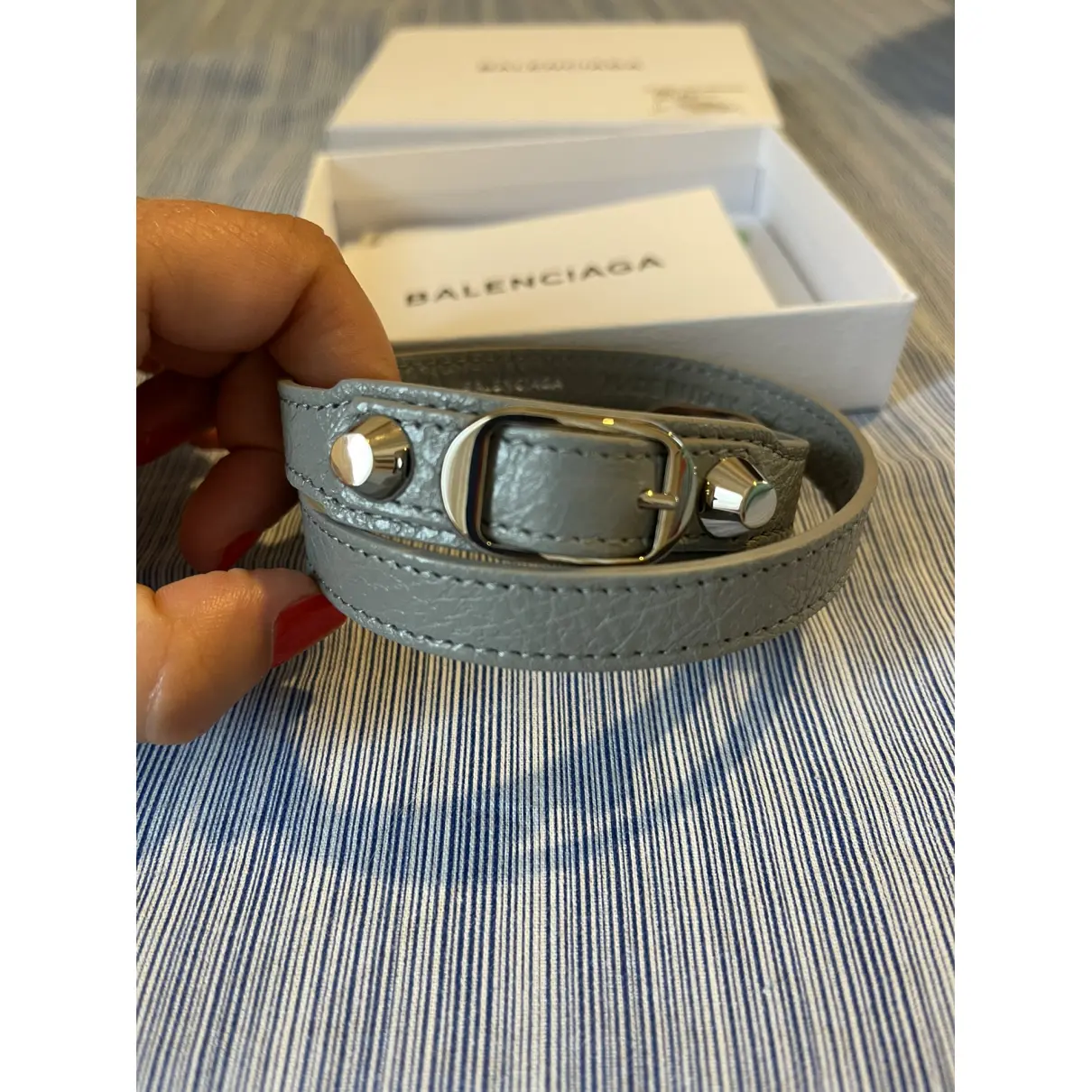 Buy Balenciaga Leather bracelet online