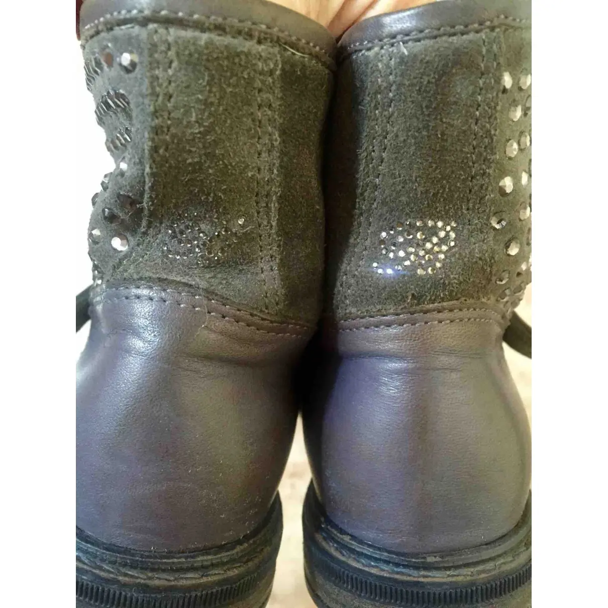 Leather boots Blumarine