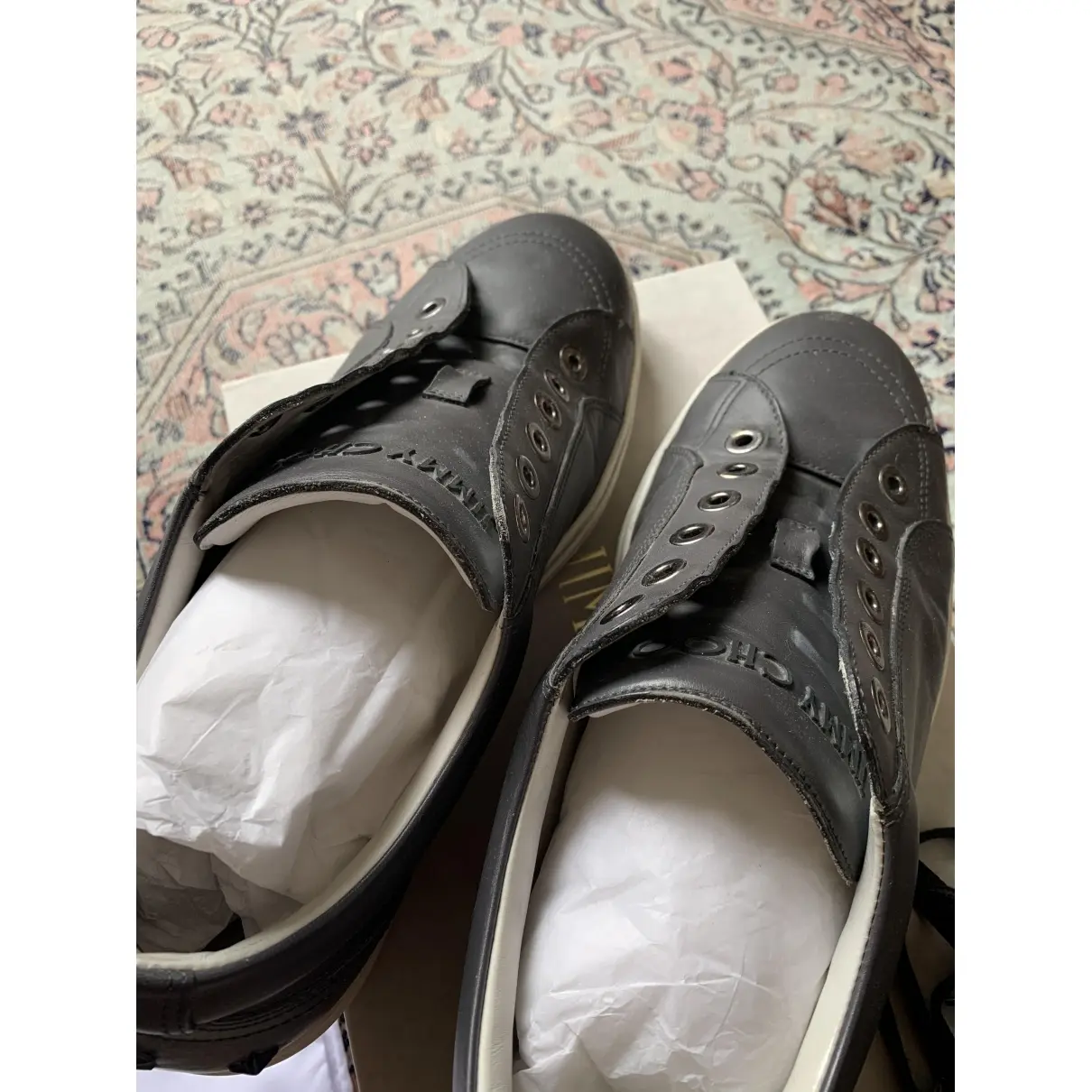 Cash leather low trainers Jimmy Choo