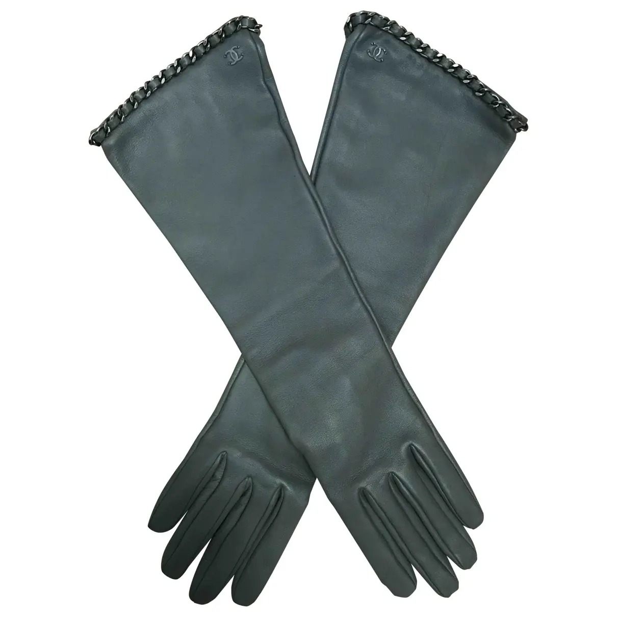 Leather long gloves Chanel