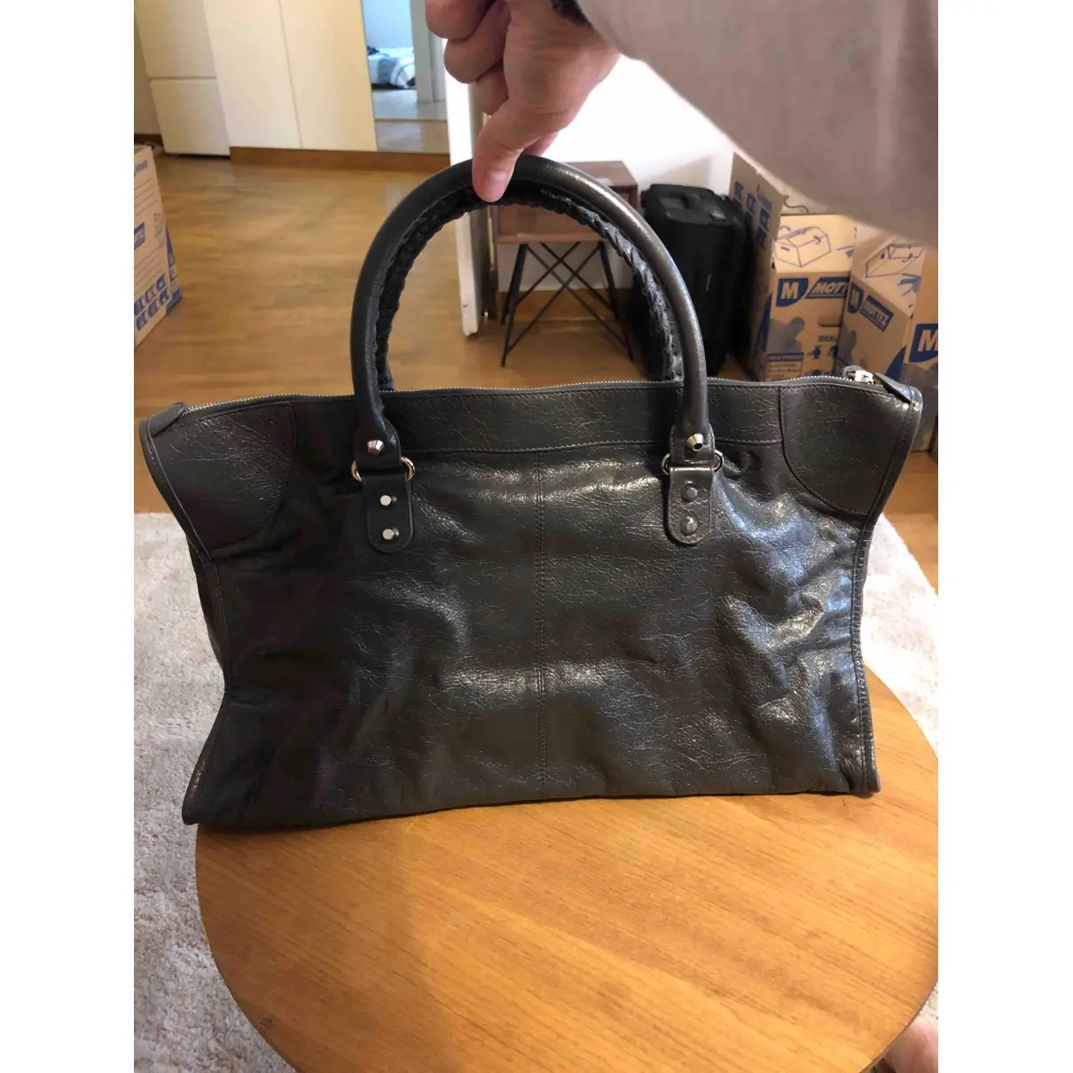 Balenciaga Classic Metalic leather handbag for sale