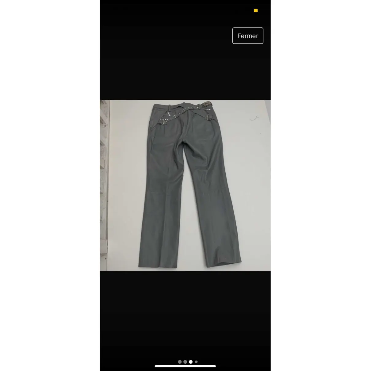 Buy Dior Leather straight pants online - Vintage