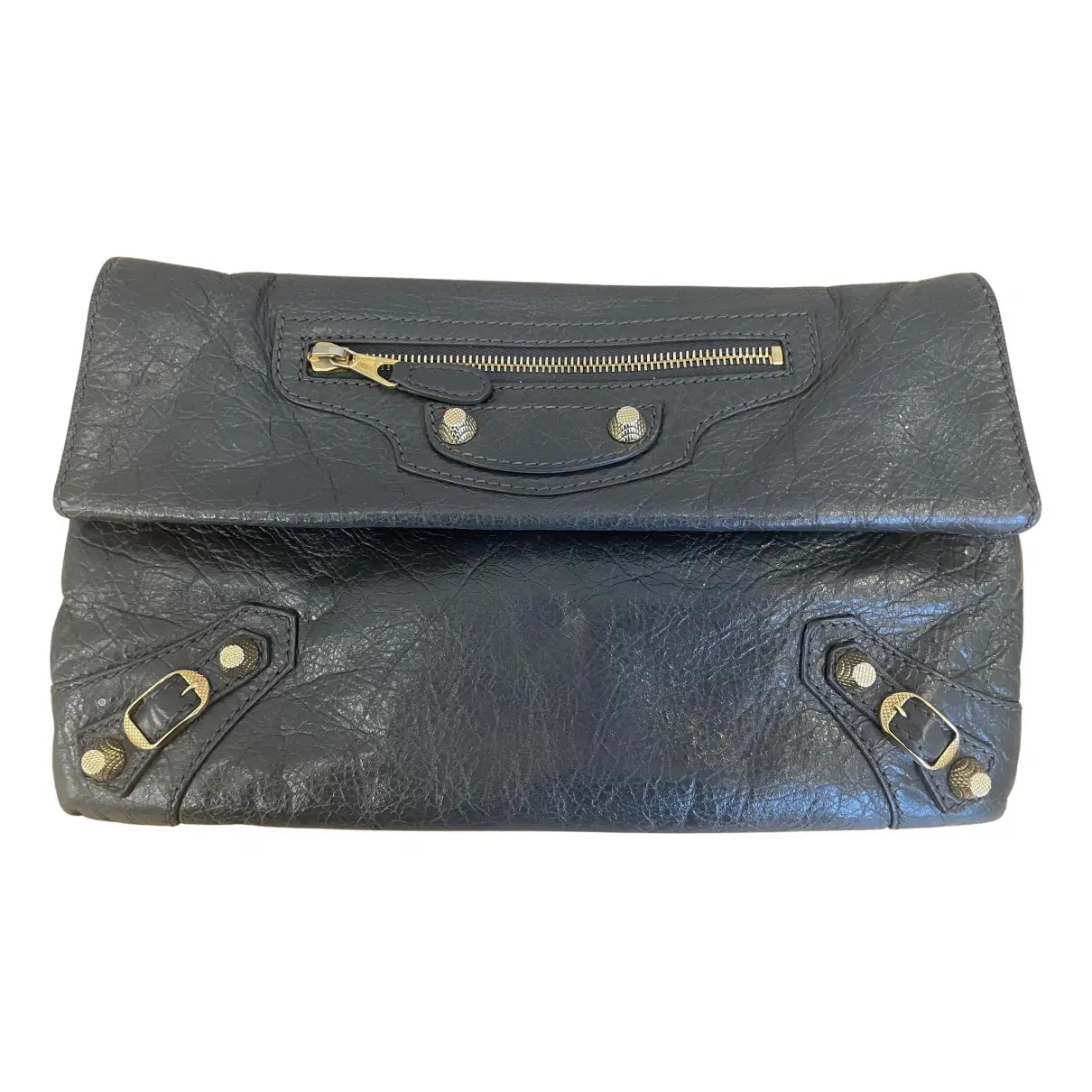 Envelop leather clutch bag Balenciaga