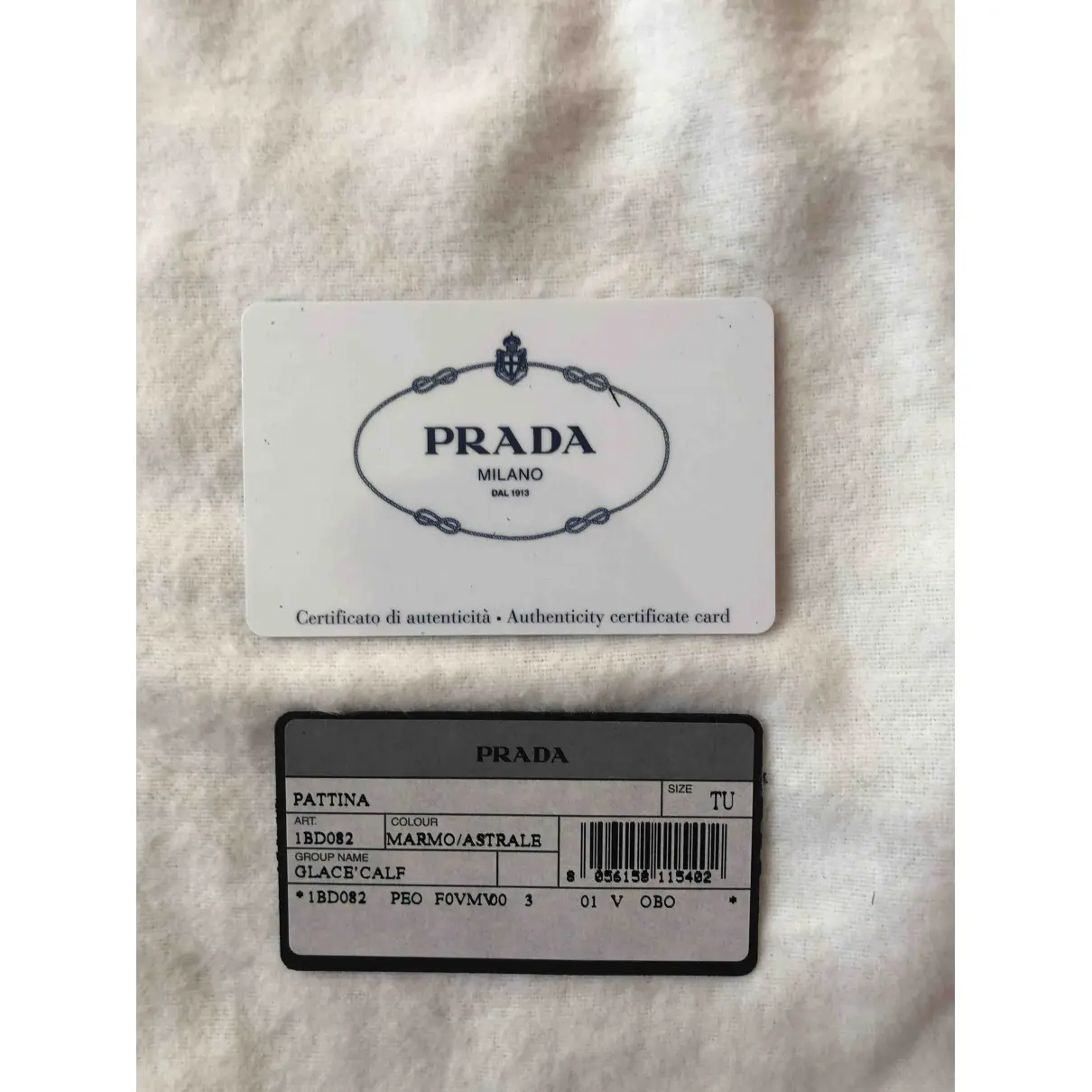 Etiquette leather handbag Prada