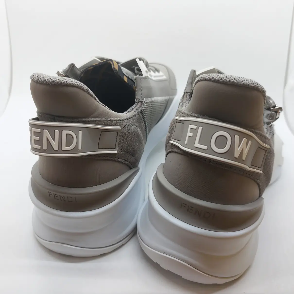 Leather low trainers Fendi
