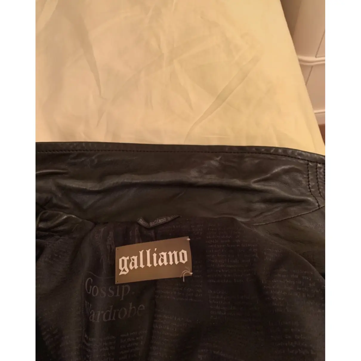 Leather jacket Galliano - Vintage