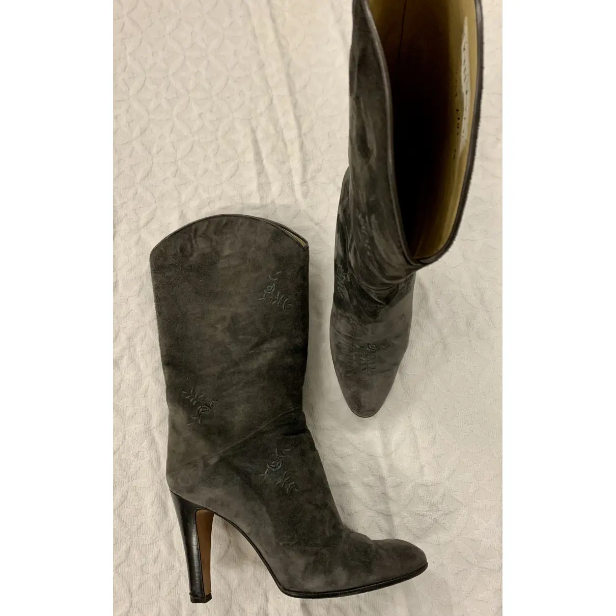 Buy Gianni Versace Leather riding boots online - Vintage