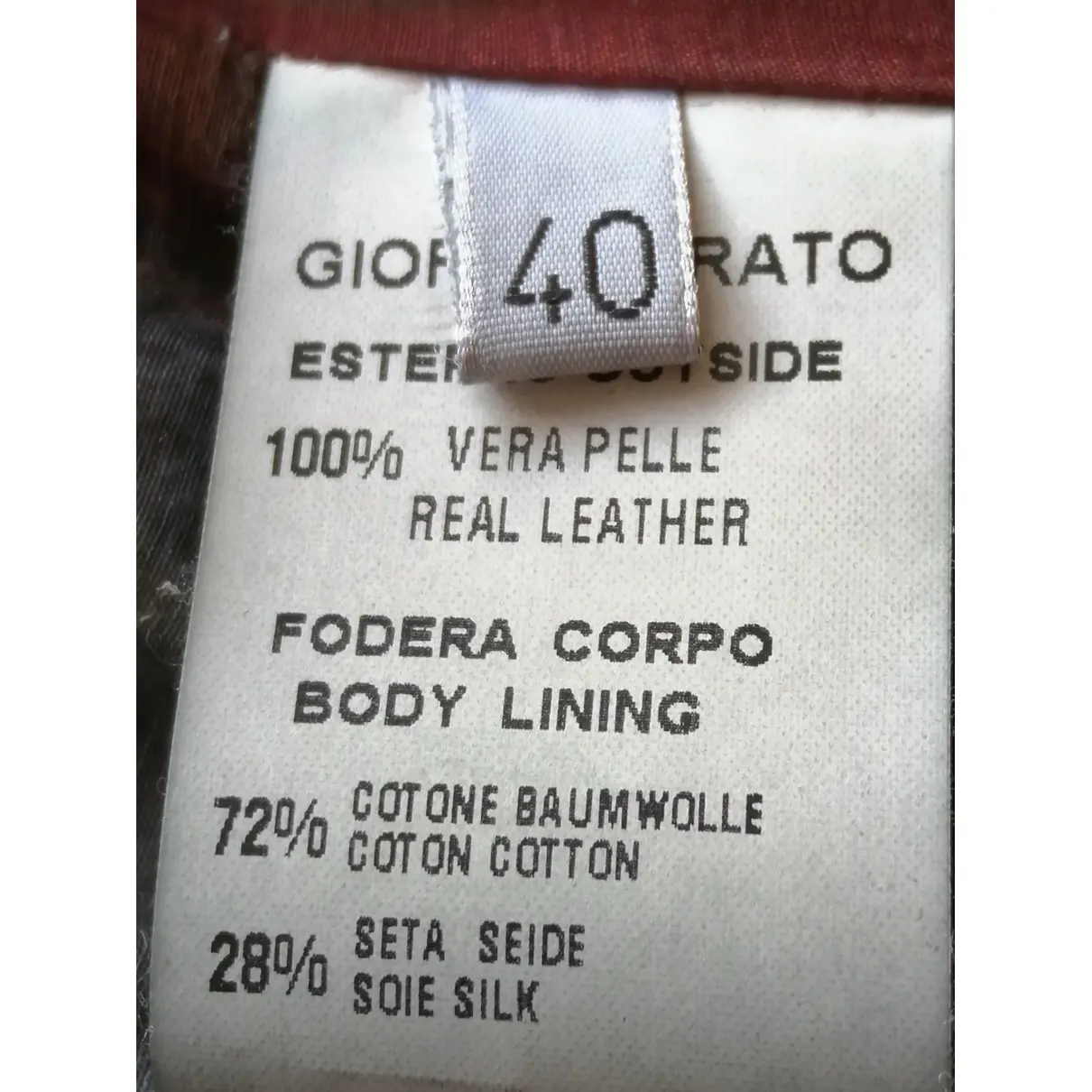 Leather jacket GIORGIO BRATO
