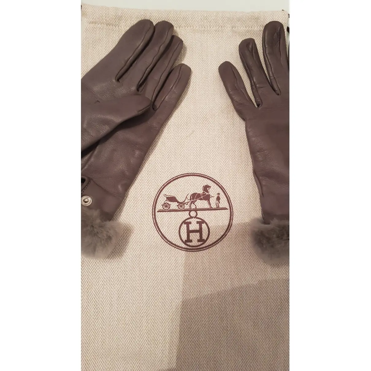 Leather gloves Hermès