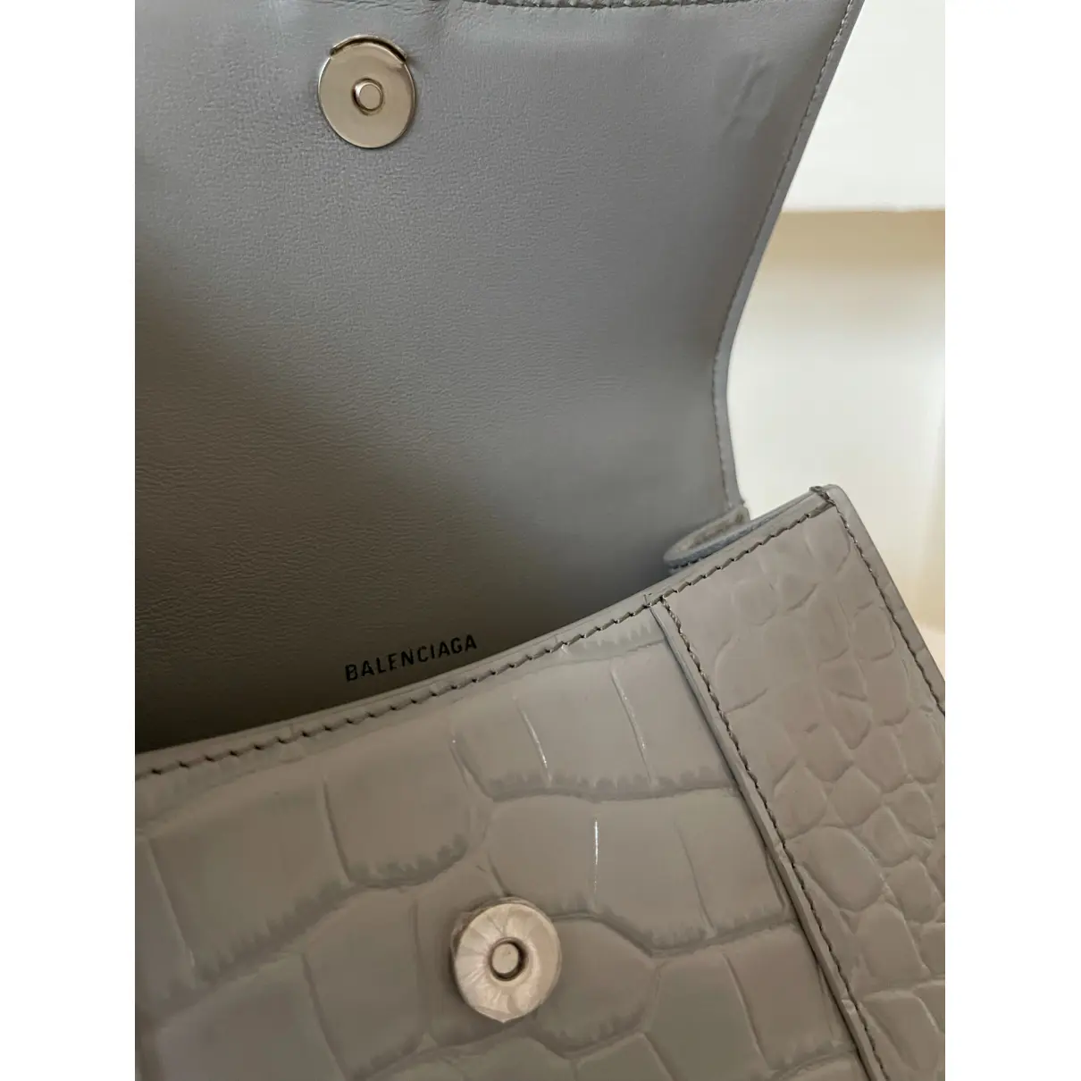 Hourglass leather handbag Balenciaga