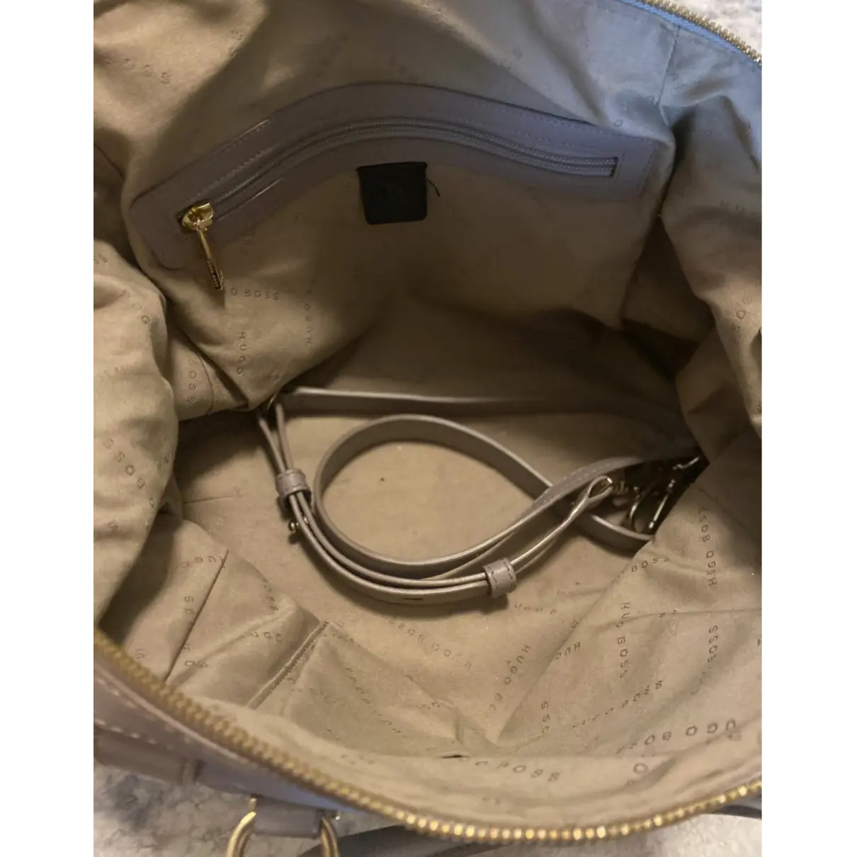 Leather handbag Hugo Boss