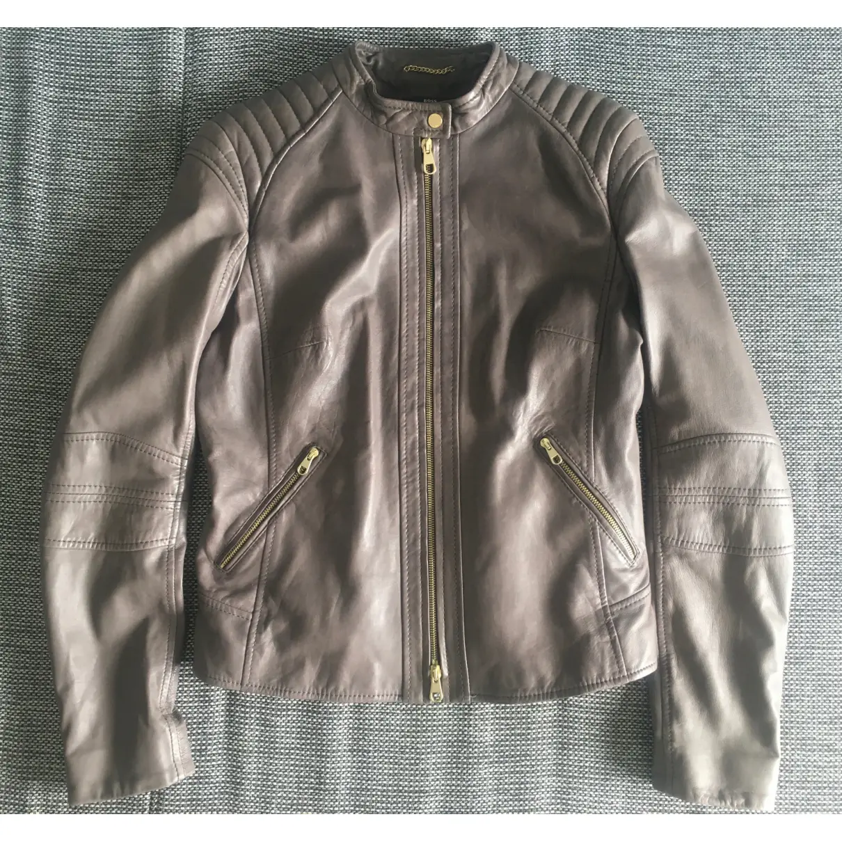 Leather jacket Hugo Boss