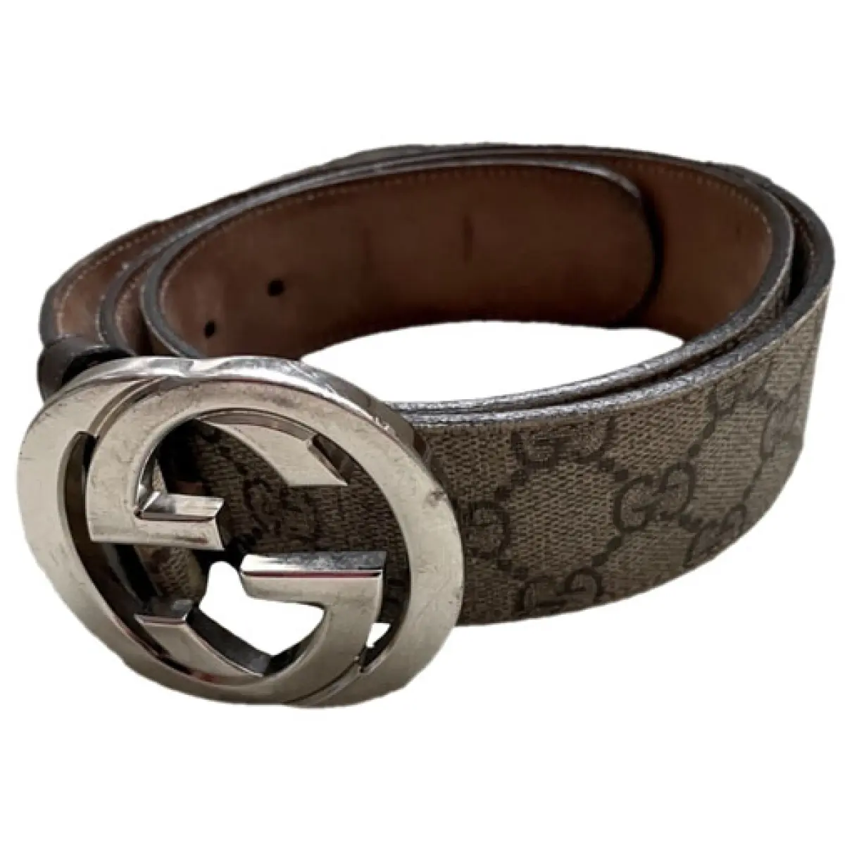 Interlocking Buckle leather belt