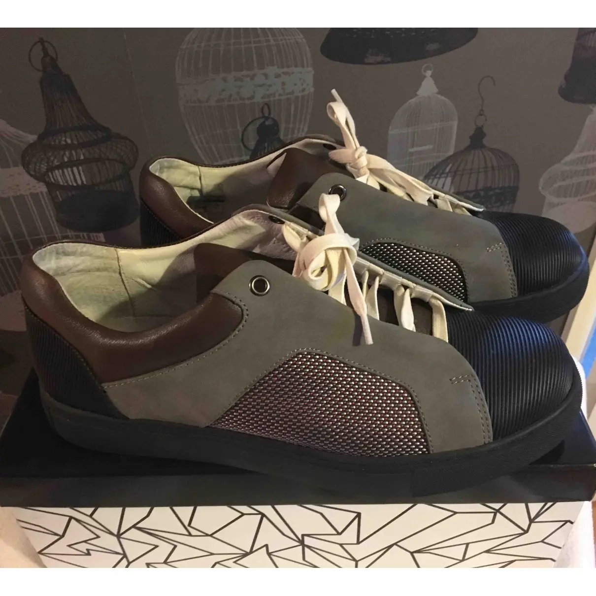 Issey Miyake Leather low trainers for sale