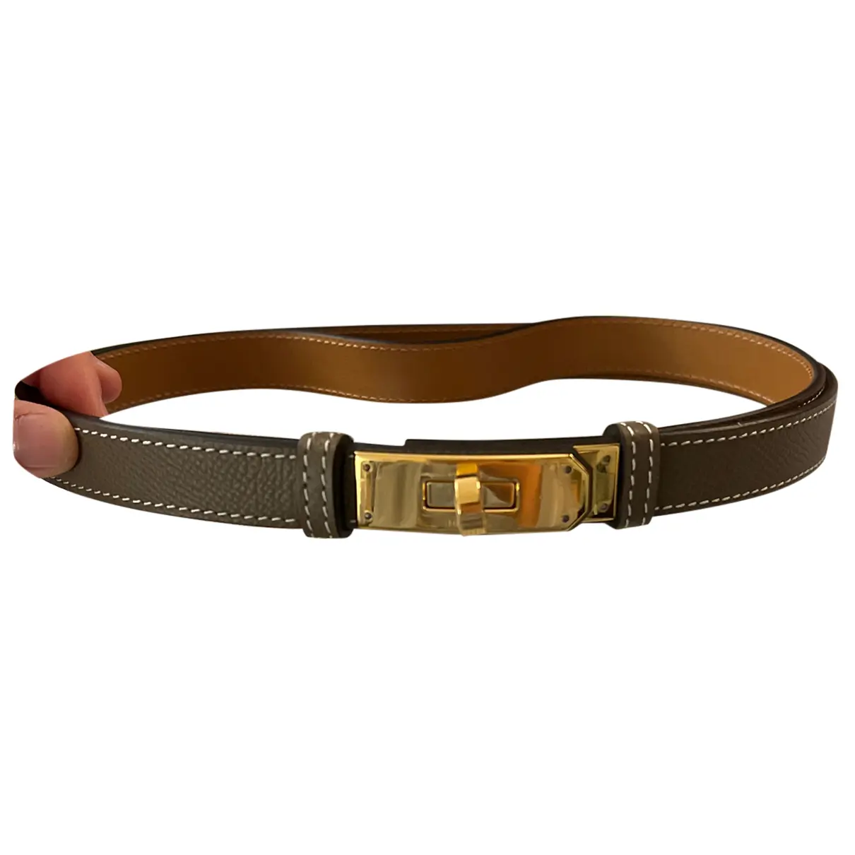 Kelly leather belt Hermès