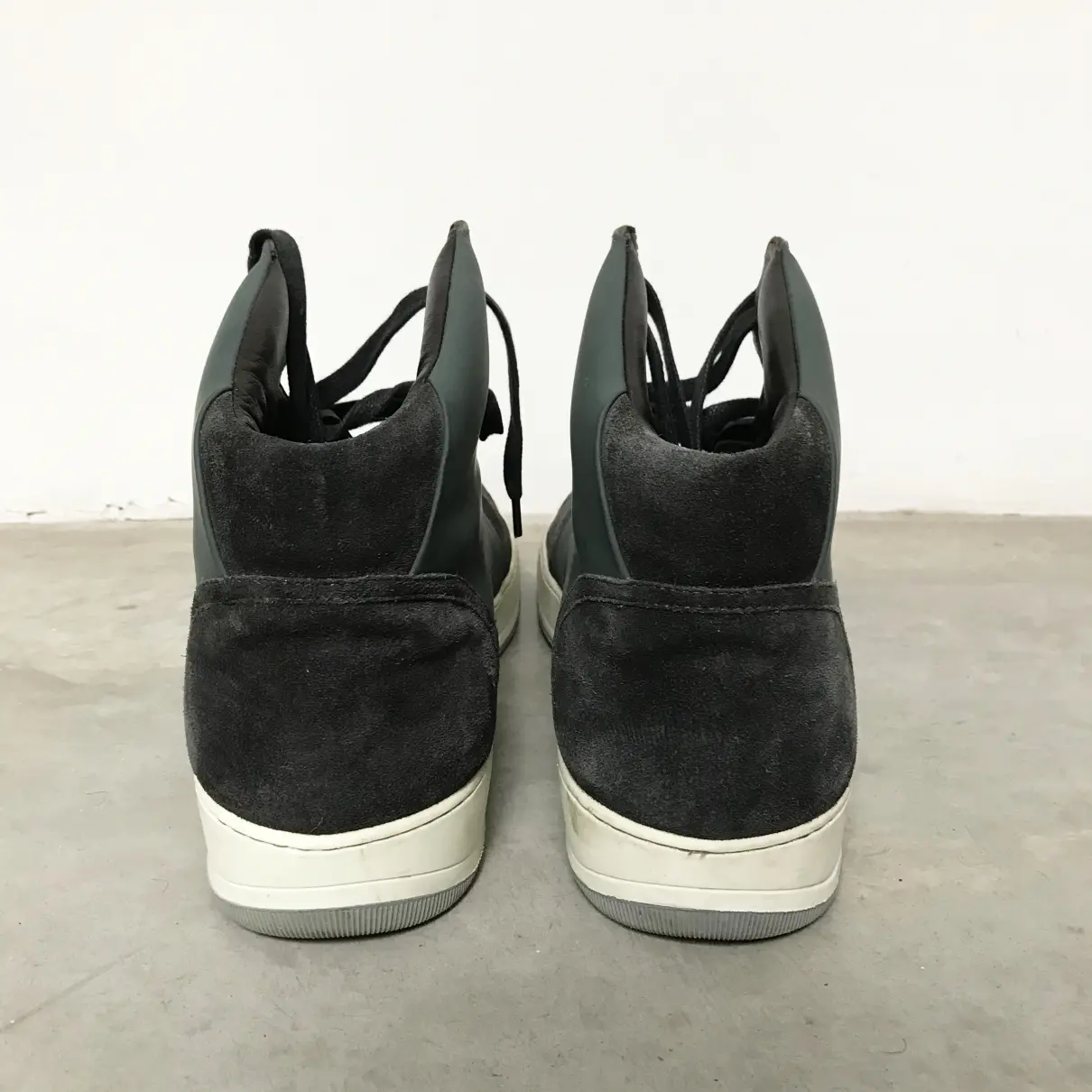 Leather high trainers Lanvin