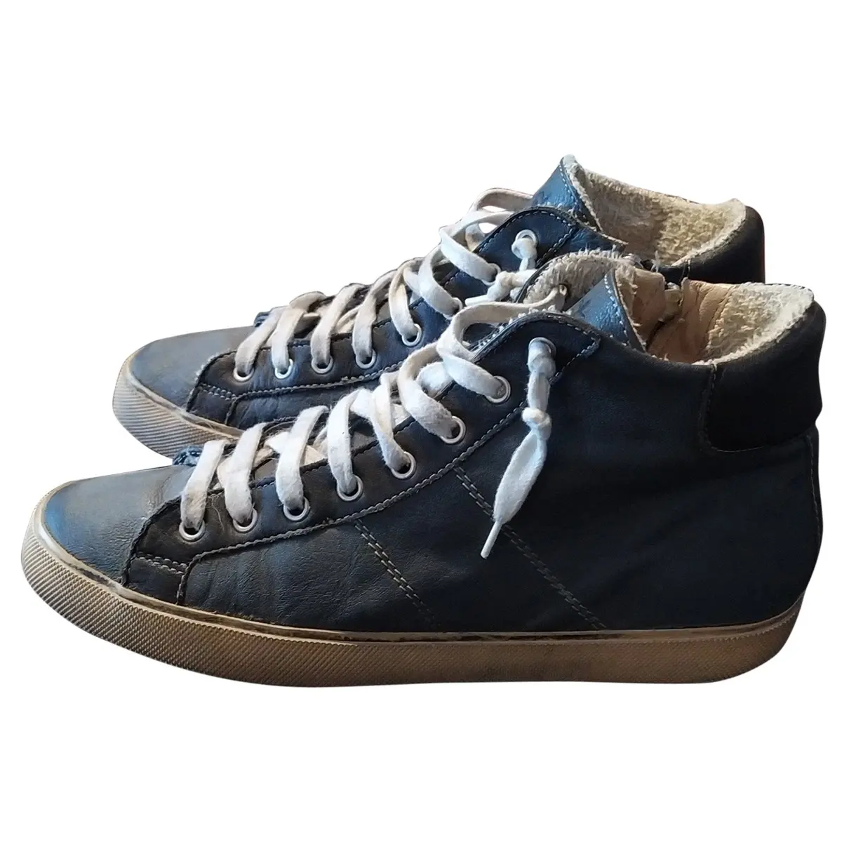 Leather high trainers Leather Crown
