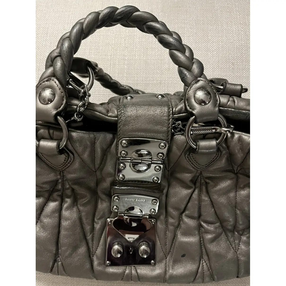 Matelassé leather handbag Miu Miu - Vintage