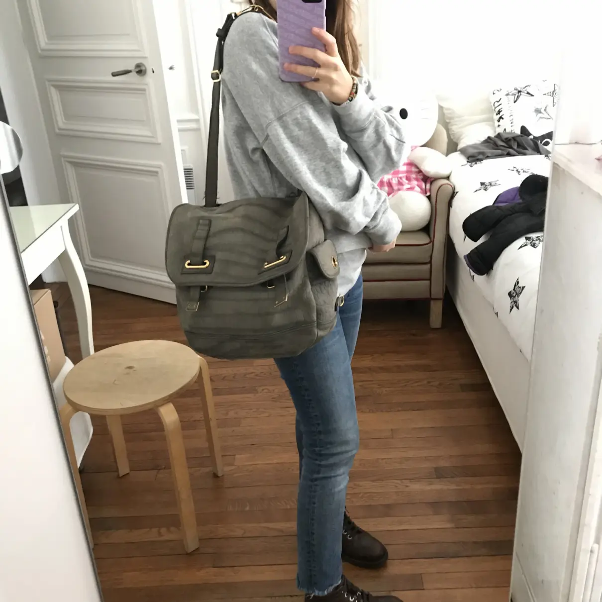 Messenger leather handbag Yves Saint Laurent