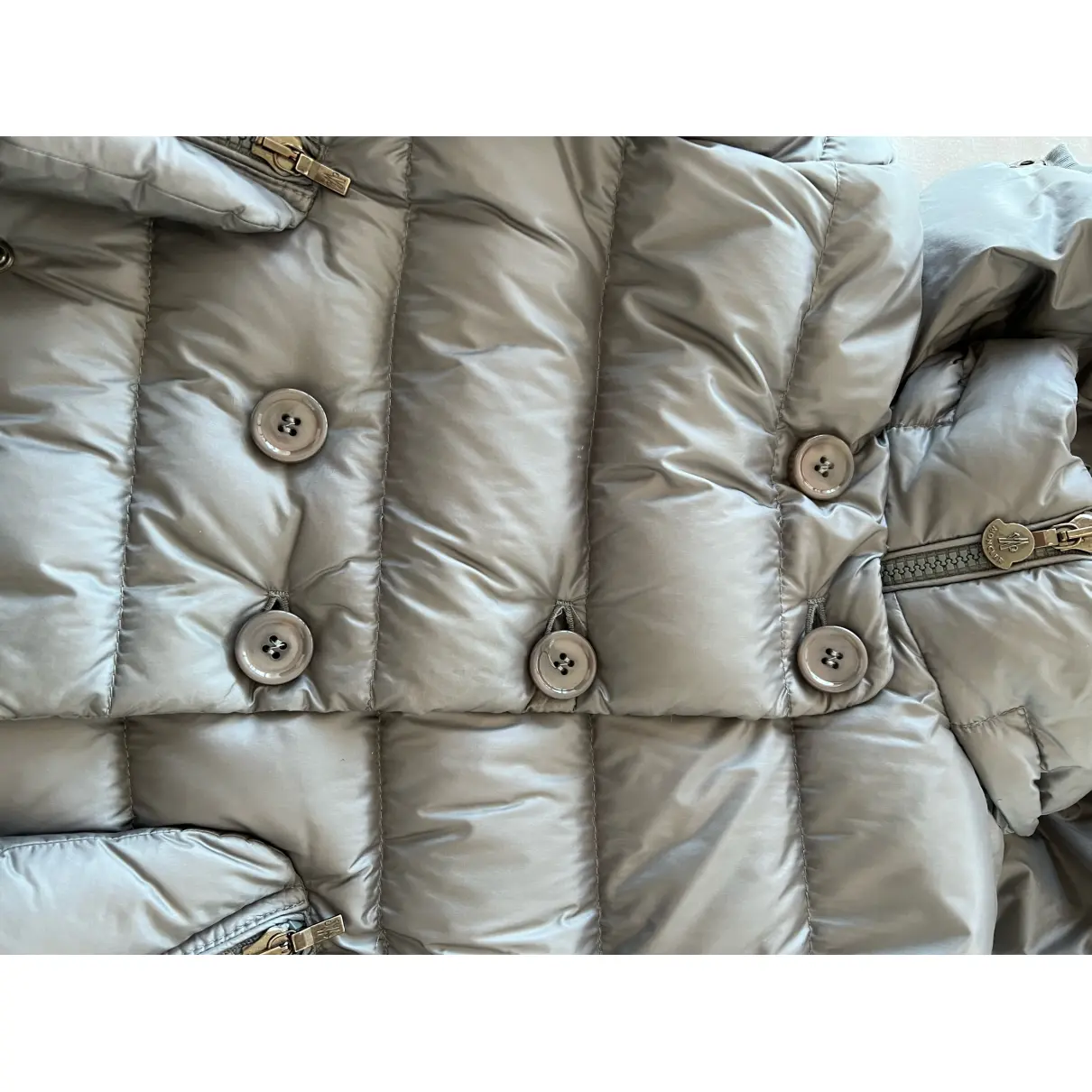Leather puffer Moncler