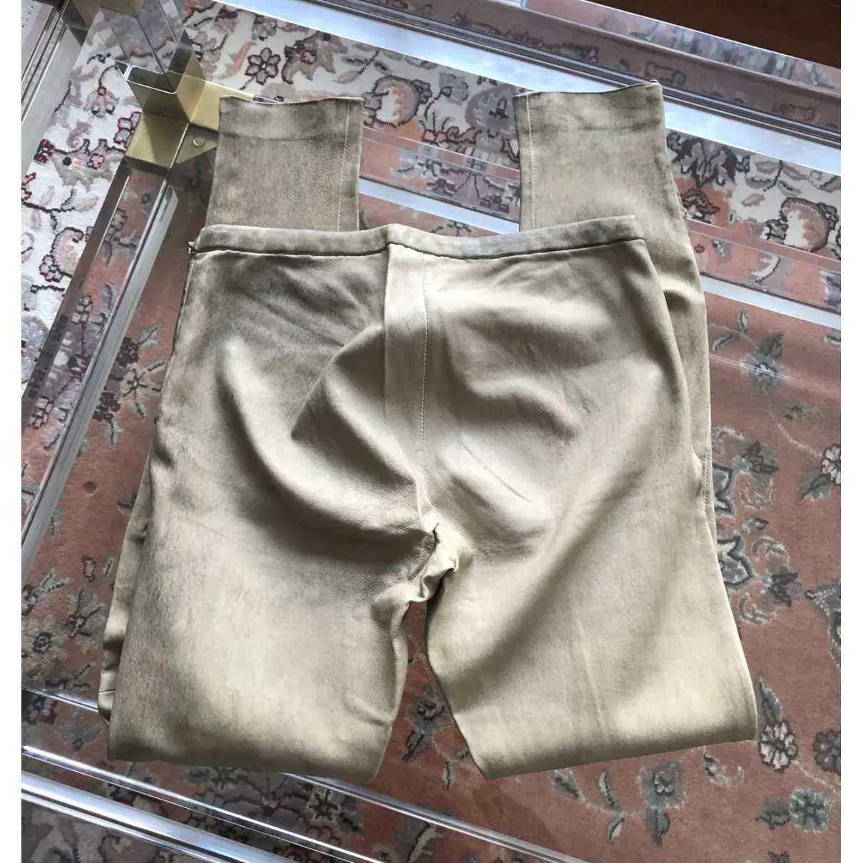 Leather slim pants Msp