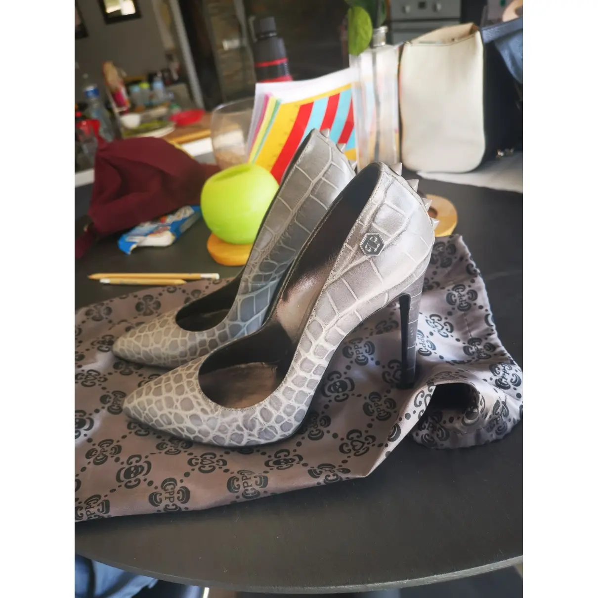 Philipp Plein Leather heels for sale
