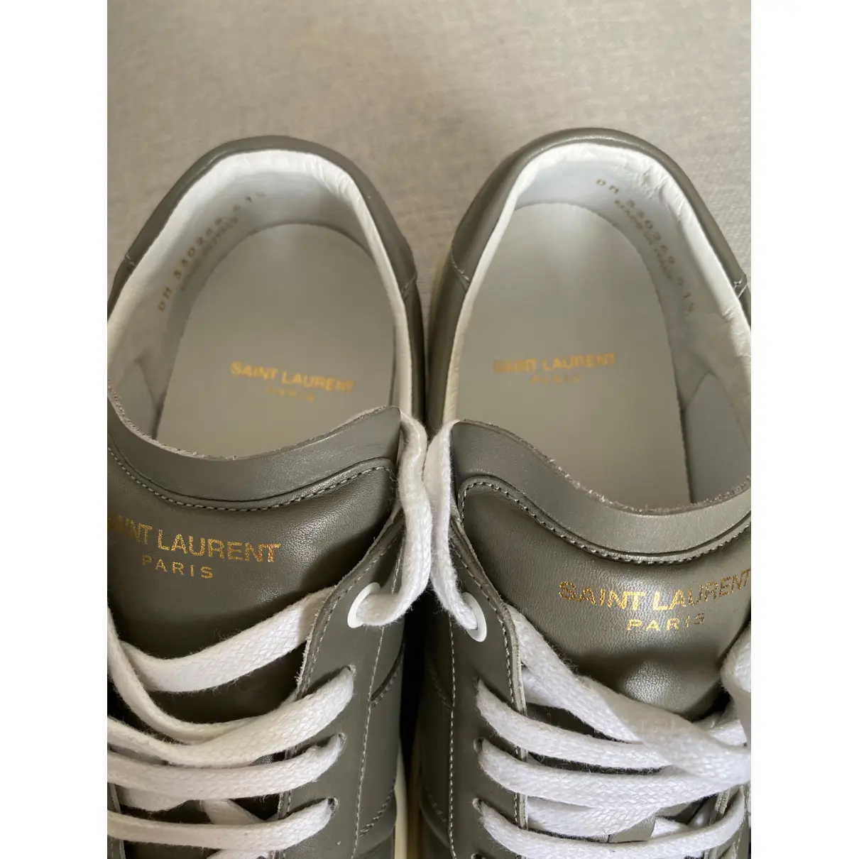 Leather low trainers Saint Laurent