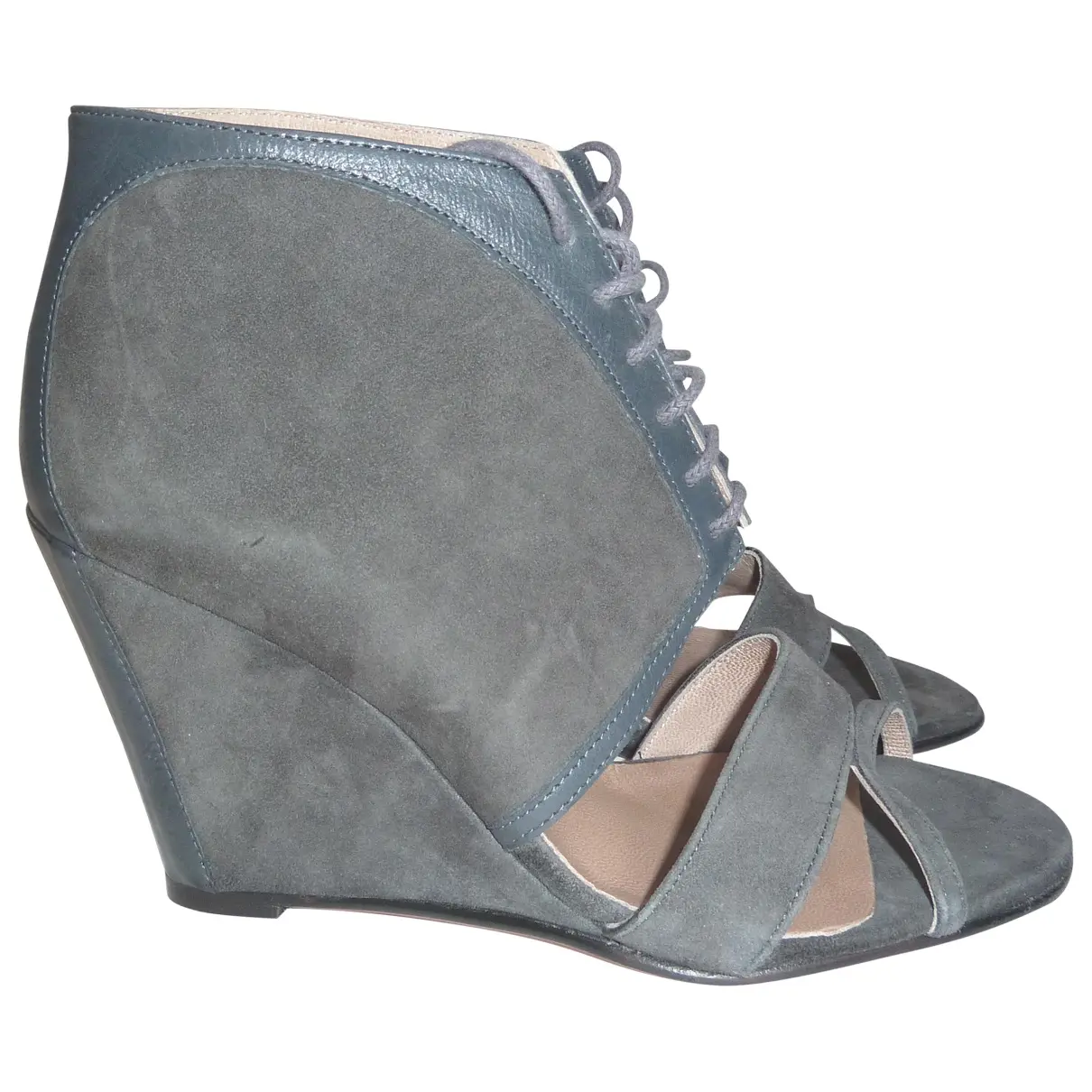 Grey Leather Sandals Surface To Air
