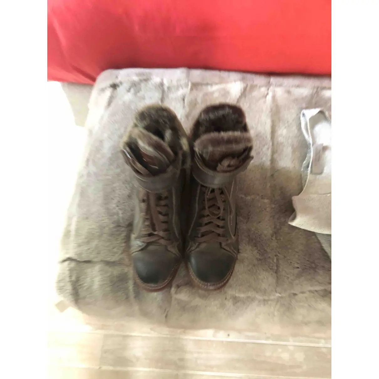 Leather snow boots Santoni