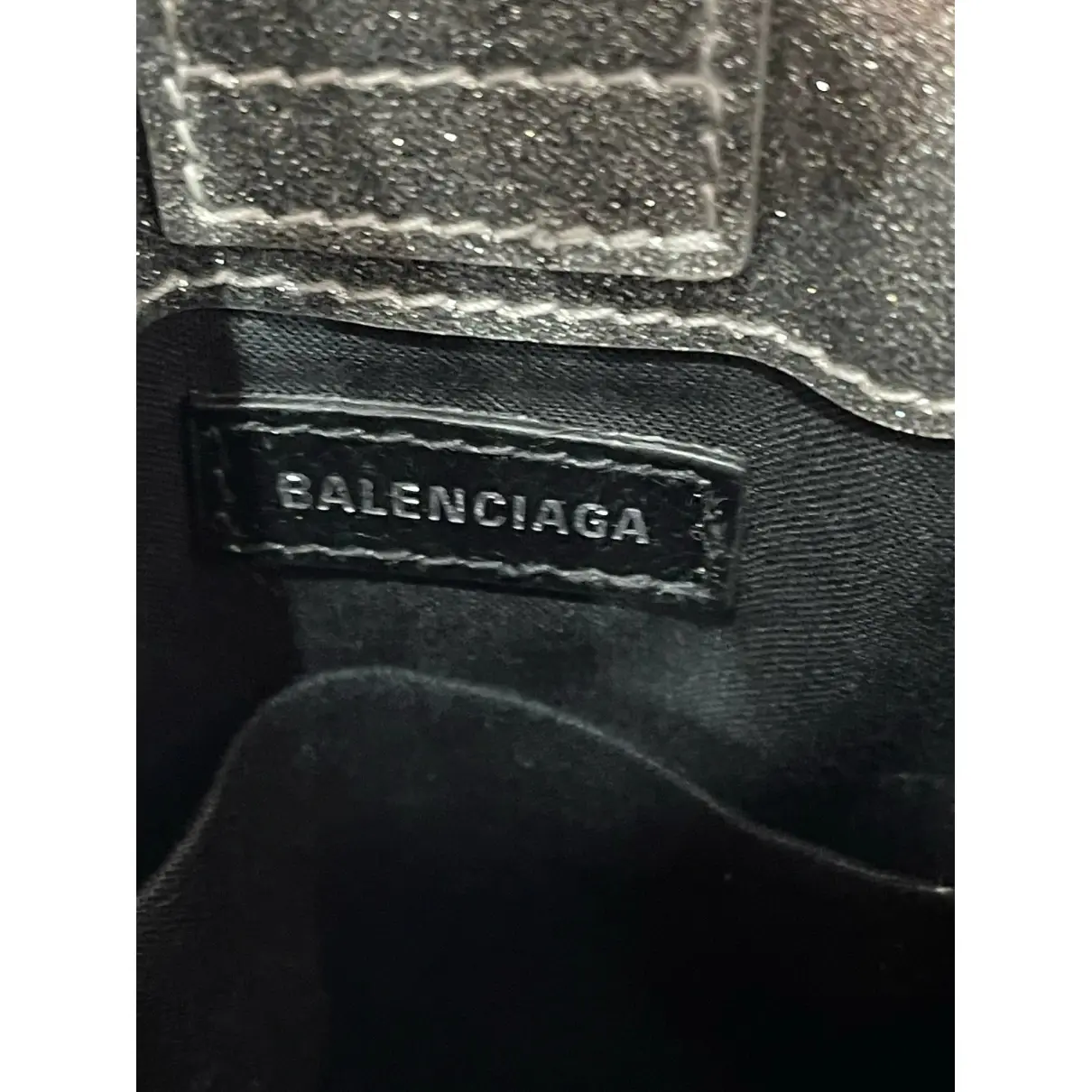 Shopping North South leather crossbody bag Balenciaga